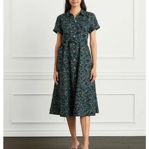 Hill House Home the Lily Shirt Dress in Midnight Garden size S - worn once